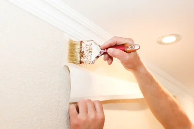 Pose de papier peint à Néoux — revêtements muraux et toiles de verre